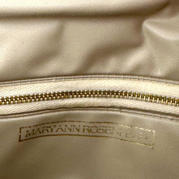 Mary Ann Rosenfeld Crossbody Bag Gray Gold-Tone Accent 10 1/2" - Picture 4 of 9
